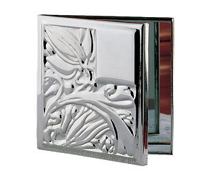 Unbranded Silver-Plated Handbag Mirror-Plain