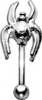 Silver Spider Eyebrow Bar