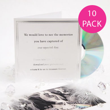 Unbranded Silver/white blank cds and holder - 10 pack