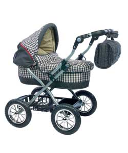 Traditional classic style dolls pram.Includes co-o