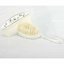 Silverplated Brush/Comb Set