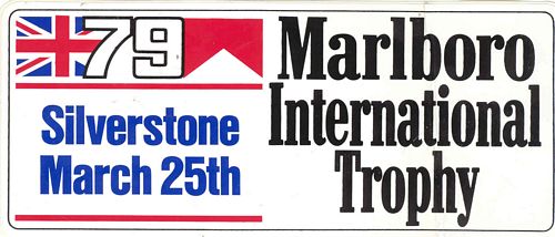 Silverstone March 25th 1979 Marlboro Sticker (21cm x 9cm)