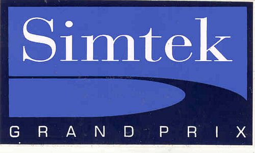 Simtek Grand Prix Logo Window Sticker Small (8cm x 4cm)