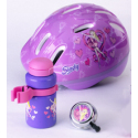 This gift set contains a helmet, borrle and bell