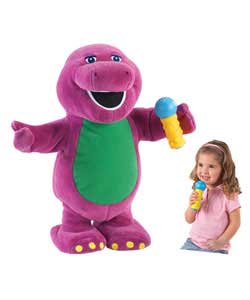 Sing and dance with Barney to three fun songs. Barney comes complete with a microphone that looks ju