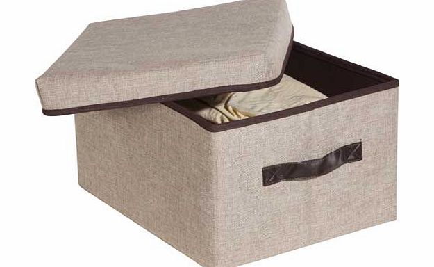 Unbranded Single Fabric Drawer Storage Box - Natural