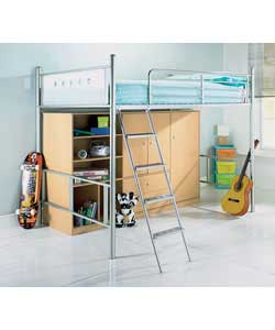 Single High Sleeper with Storage