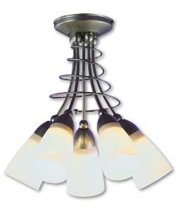 Sinol 5 Light Ceiling Fitting - Platinum Effect
