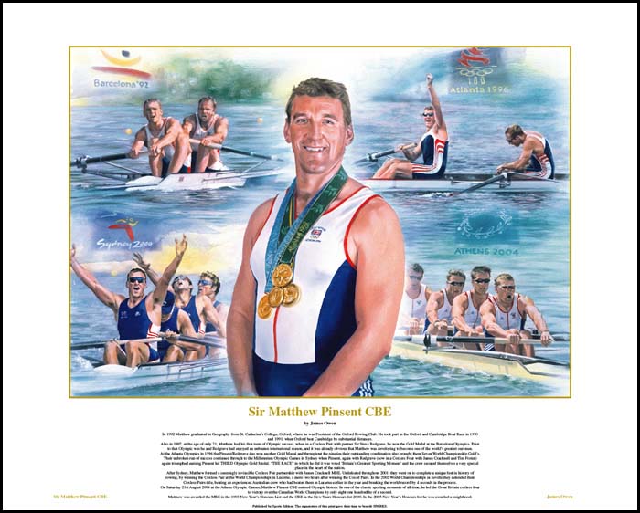 Unbranded Sir Matthew Pinsent CBE signed limited edition print