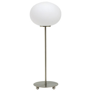 Siras Matt Nickel Opal Table Lamp