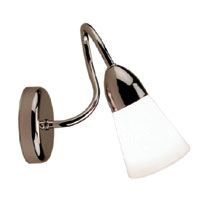 Sirus 1Light Wall Light (Opal Glass) Nickel Plated