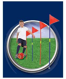 Create goals, hurdles, passing arcs, slalom poles and corner flags, the list goes on. Play a game