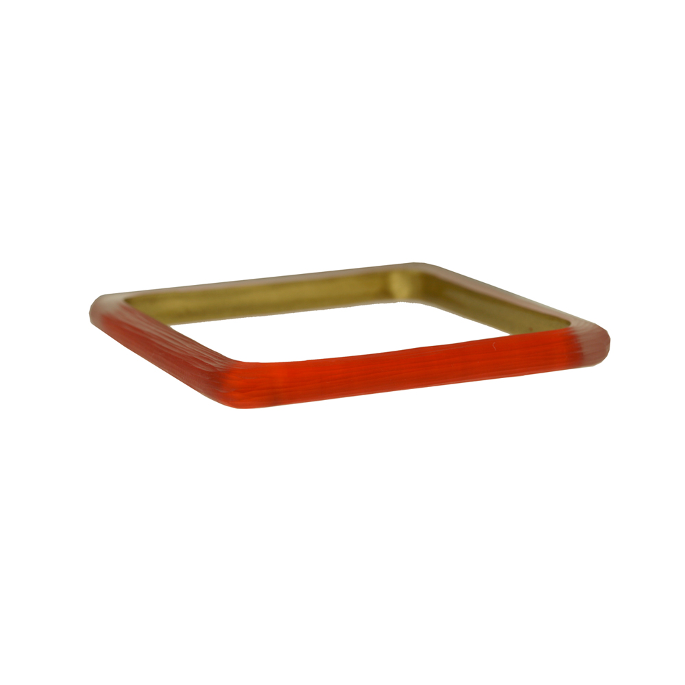 Unbranded Skinny Square Lucite Bangle - Flame