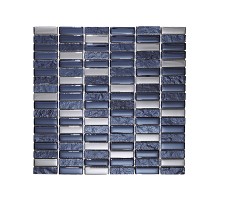 Unbranded Slate Silver/Black Brick Mosaic