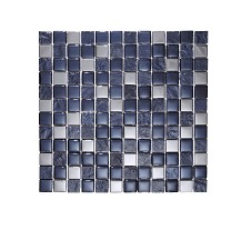 Unbranded Slate Silver/Black Square Mosaic
