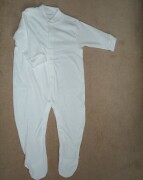 Sleepsuit White - 6/9 mths