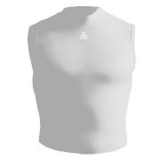 Unbranded Sleeveless Bodyshirt Crew Neck WHITE YOUTH M