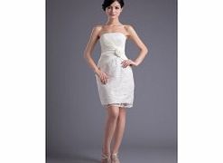 Unbranded Slim-line Backless Strapless Beaded 3D-flower