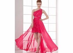 Unbranded Slim-line One-shoulder Backless Beaded Pleat