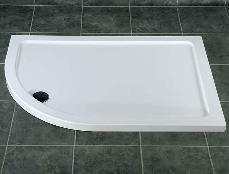 Unbranded SLIMCAST Slimline Shower Tray Stone Resin Offset