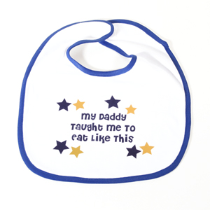 Unbranded Slogan Baby Bib - My Daddy Taught Me -Boy