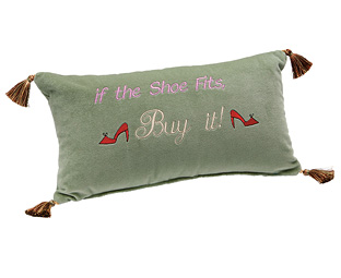 Unbranded Slogan Cushion - If the shoe fits buy it