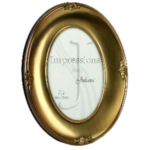 Unbranded Small Antique Bronze Oval Photo Frame