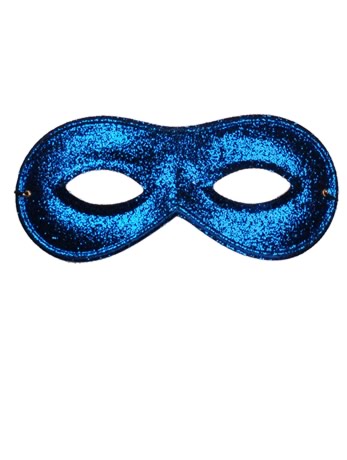 Unbranded Small Blue Glitter Domino Mask