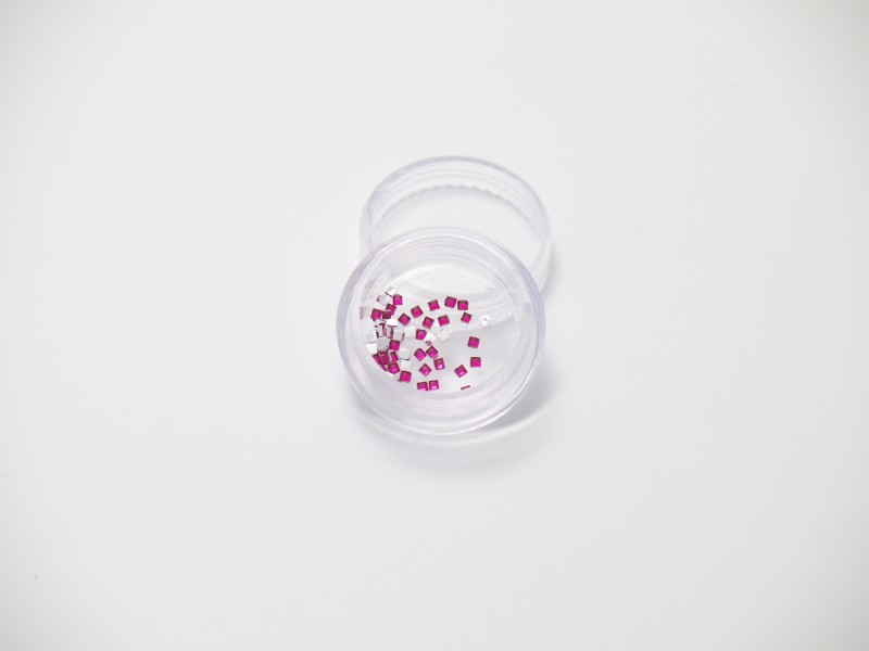 Unbranded Small Crystal Squares Hot Pink