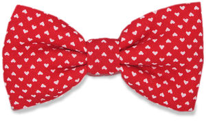 Unbranded Small Heart Red Bow Tie
