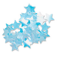 small iridescent blue star confetti