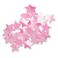 small iridescent pink star confetti