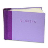 small purple wedding album