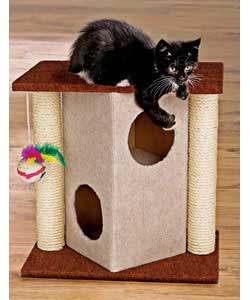 Ideal for cats to play, jump on and off, and sleep.Large and secure place for your cat to sleep.Sisa