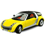 A great value replica of the Smart Roadster Coupe from Bburago available in red black or yellow