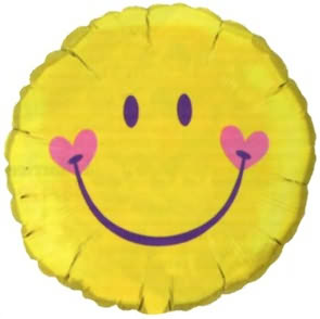 Unbranded Smile Face Yellow 18`` Foil Balloon In a Box