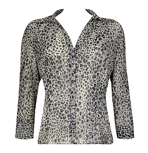 Unbranded Smoke Animal Print Crinkle Blouse