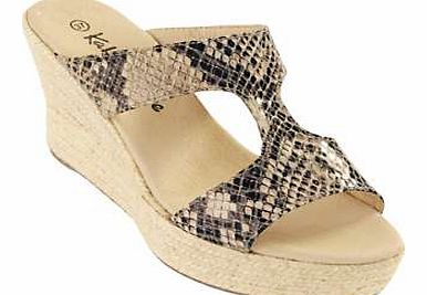 Unbranded Snake Espadrille Mules
