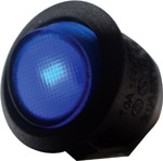 A range of illuminated   miniature round faced rocker switches which snap-in a 20 4mm diameter hole.