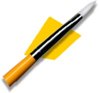 Snazaroo Make up Brush Fine Flat Yellow