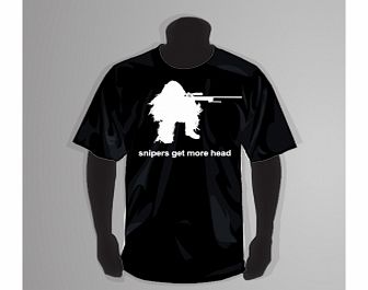 Unbranded Snipers Get More Head Black T-Shirt XX-Large ZT