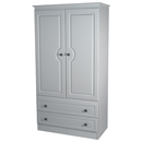 Snowden White wide 2 drawer wardrobe furniture