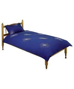 Snowflake Single Duvet Cover Set - Navy