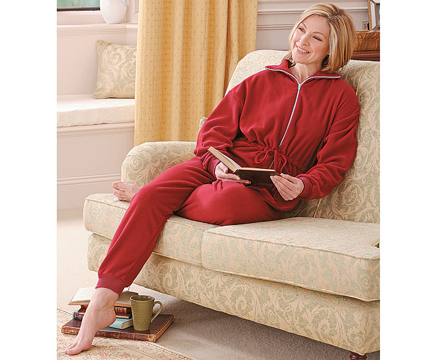 Unbranded Snuggle Suit (Microfleece) - Small 38-40 Burgundy