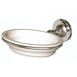 Soap Dish and Holder in Polished Chrome