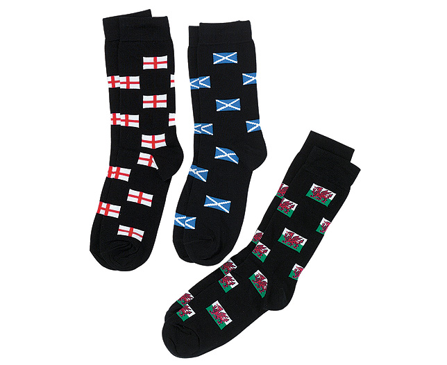 Patriotic Cufflinks, Ties And Socks ? Now Available In Cornish. Fly the flag! Choose Welsh Dragon, S
