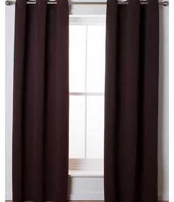 The Soft Drape Eyelet Blackout Curtains are a brilliant addition to your room. Finished in a delicious chocolate colour. they will ensure darkness and a peaceful nights sleep. Made from 100% polyester. Unlined. Blackout. Size 117cm (46 inches) wide b
