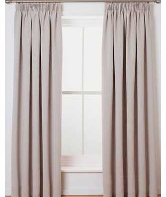 The Living Soft Drape Pencil Pleat Blackout Curtains are a brilliant addition to your room. Finished in an elegant cream colour. they will ensure darkness and a peaceful nights sleep. Made from 100% polyester. Unlined. Blackout. Size 117cm (46 inches
