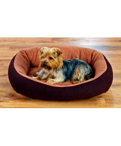 Unbranded Soft Paw Print Oval Pet Bed