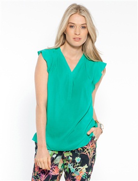 Unbranded Softly Draping Blouse with Frilled Sleeves